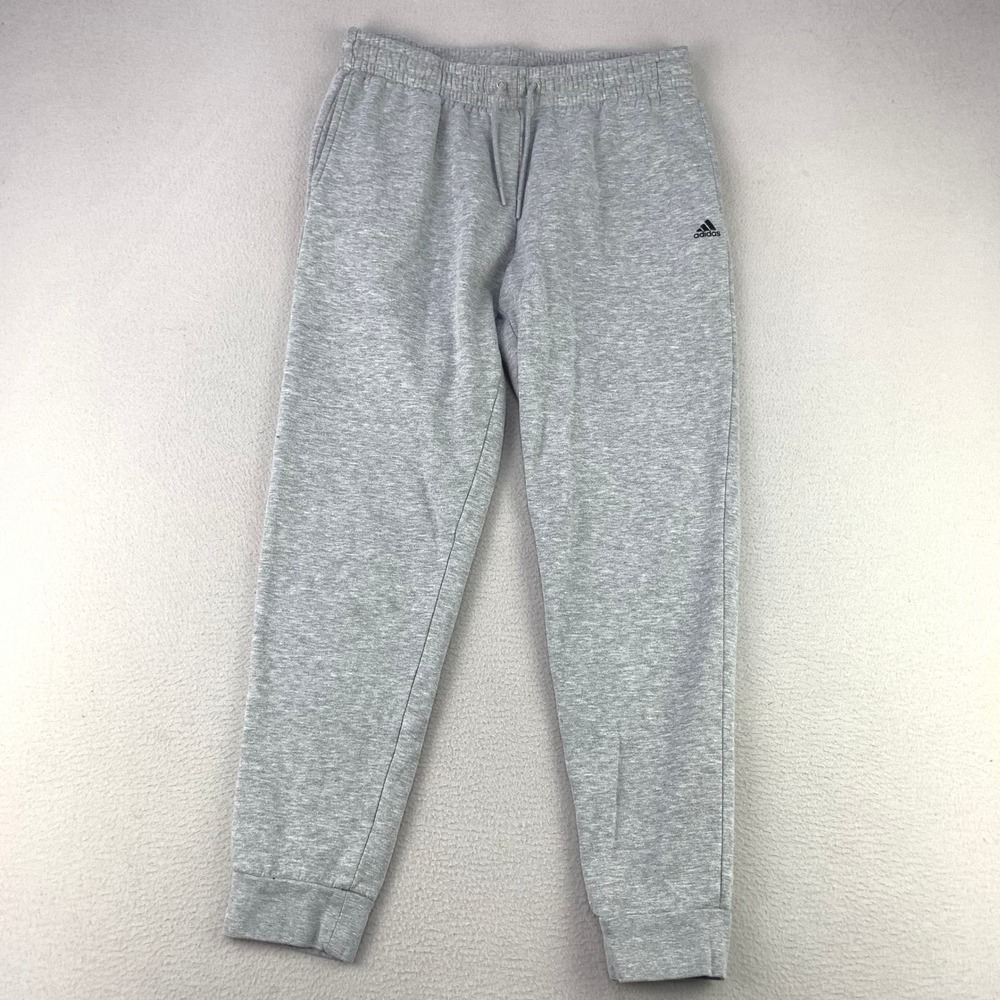 Adidas Golf Jogger Sweatpants Mens Medium Gray Fleece Lounge Cozy Casual Elastic
